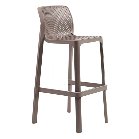 Стул пластиковый барный Net Stool, тортора - фото 1