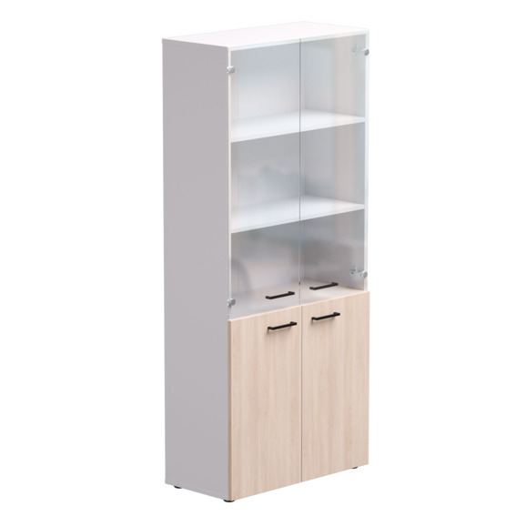 Шкаф комбинированный со стеклом, 800х383х1835 - фото 3