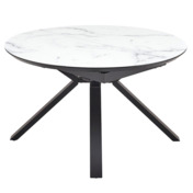 Фотография товара Стол обеденный Brocade, раскладной, белый мрамор, черный от компании ChiedoCover.