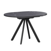 Фотография товара Стол раздвижной Лаки мини 800+300мм, даркстоун, черный муар от компании ChiedoCover.