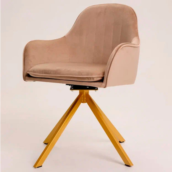 Кресло Сета, пирамида, бежевый, золотой - фото 3