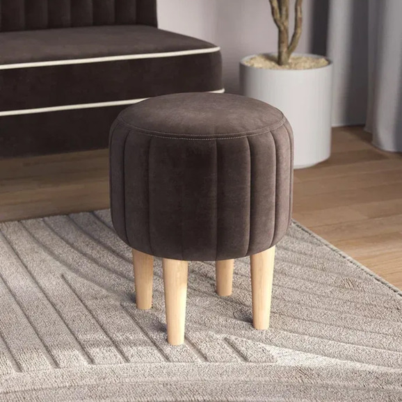 Пуф Ноотропик, круглый, коричневый - фото 2