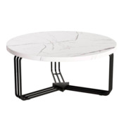 Фотография товара Журнальный столик Stone, белый мрамор, черный от компании ChiedoCover.