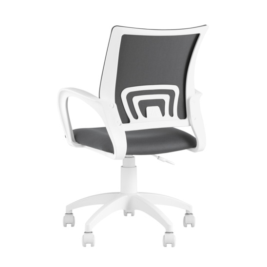 Кресло офисное TopChairs ST-BASIC-W серый крестовина пластик белый - фото 4