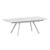 Фотография Стол раздвижной Фэйвор, фрост, белый муар от производителя ChiedoCover, картинка продукции, реальное фото товара Настоящее фото товара Стол раздвижной Фэйвор, фрост, белый муар, произведённого компанией ChiedoCover