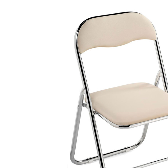 Стул на металлокаркасе Fold 1 складной beige / chrome Стул на металлокаркасе Fold 1 складной beige / chrome - фото 8