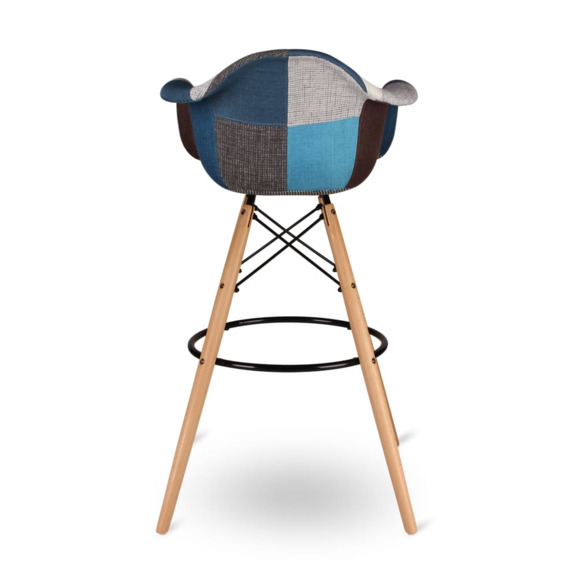  Кресло Eames DAW Барное Patchwork Blue - фото 5