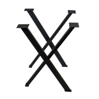 Настоящее фото товара Опора для стола X образная в стиле Лофт - черное, произведённого компанией ChiedoCover