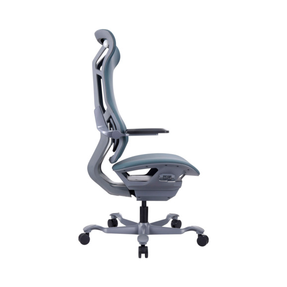 Эргономичное кресло Atom Grey, экокожа, серый - фото 3