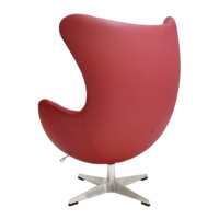 Кресло Egg Chair, красный, натуральная кожа