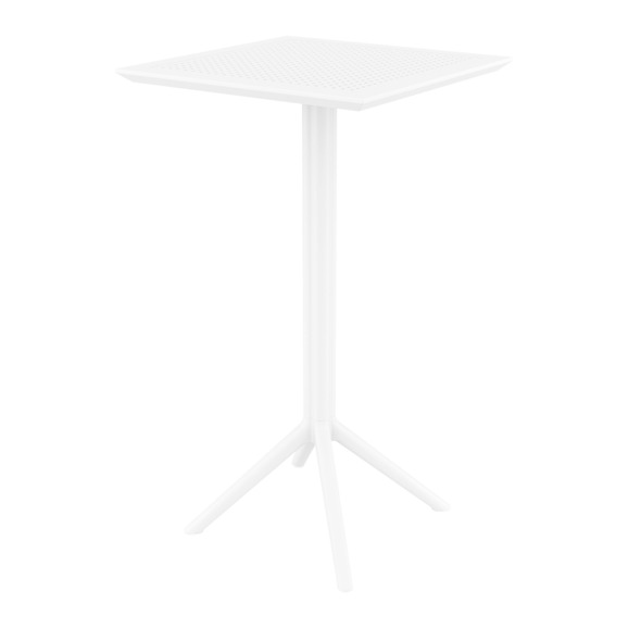 Стол барный складной Sky Folding Bar Table квадратный, белый - фото 1