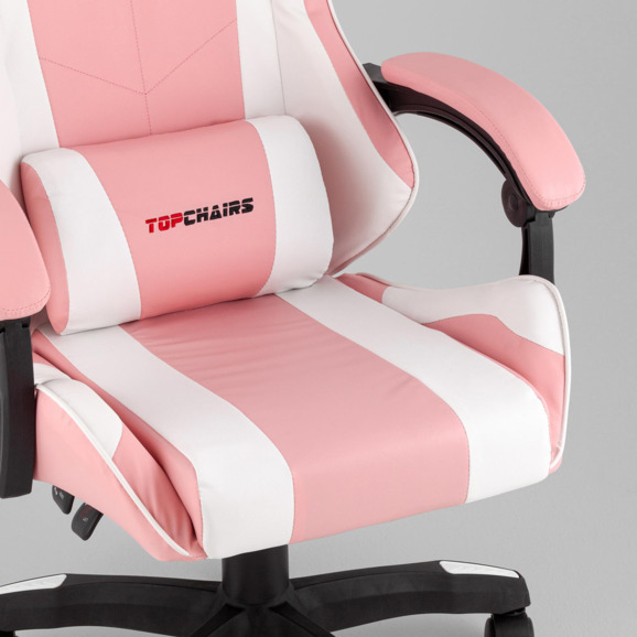 Кресло спортивное TopChairs MG-7035 розово-белый - фото 5