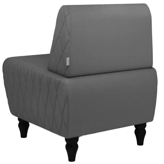 Кресло Лотик экокожа, серый - фото 3