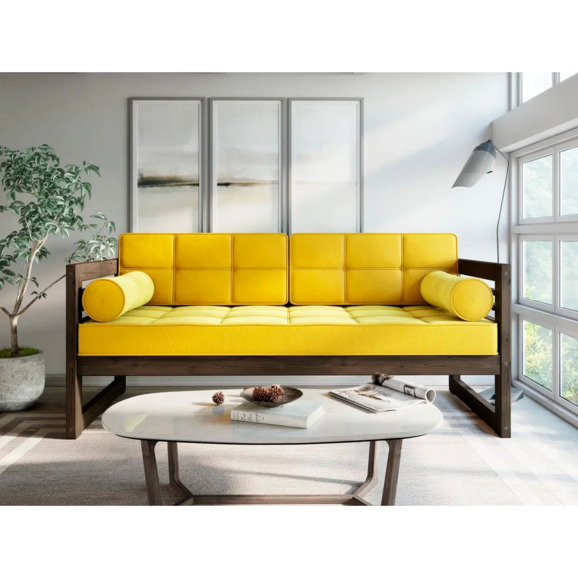 Диван сега б velvet, венге, yellow - фото 4