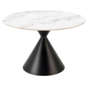 Фотография товара Стол обеденный Aureole, белый мрамор, черный от компании ChiedoCover.
