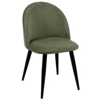 Настоящее фото товара Стул Солар, велюр Тедди 915, ножки металл черный муар, произведённого компанией ChiedoCover