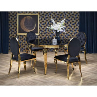 Фотография товара Стол обеденный Geyser, черный, золотой от компании ChiedoCover.