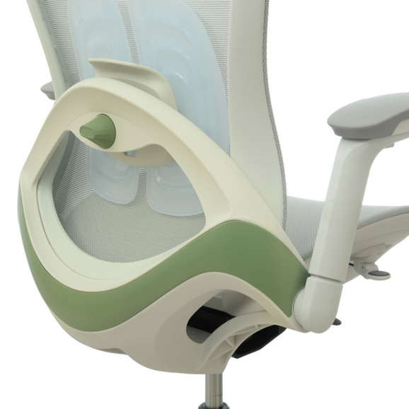 Офисное поворотное кресло Sparx ft-3 enigma plus white / grey, mesh, светло-серый - фото 5