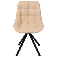 Фотография товара Стул Мускус, пирамида, кожа, бежевый, черный от компании ChiedoCover.