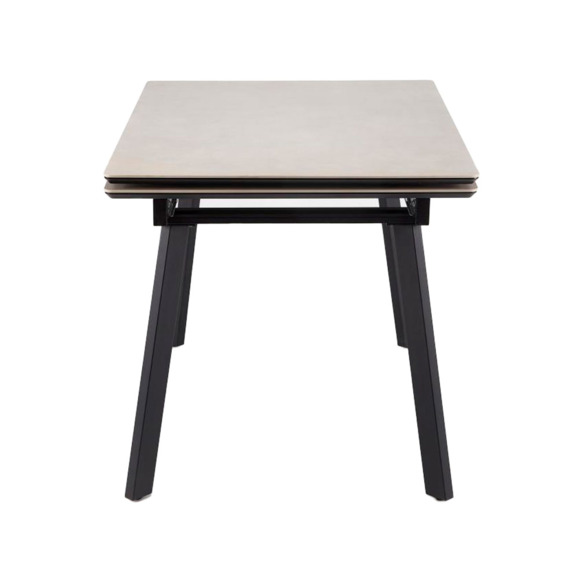 Керамический стол Норман 120(180)х80 carmen light grey / черный Керамический стол Норман 120(180)х80 carmen light grey / черный - фото 3