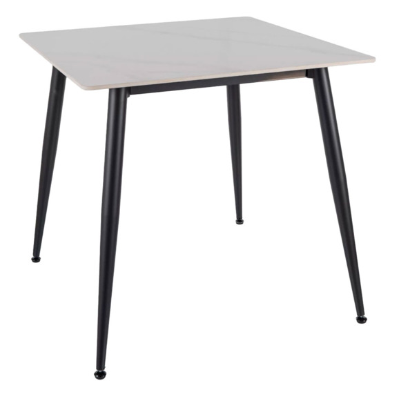 Стол обеденный Colonnade, белый лак, черный - фото 1