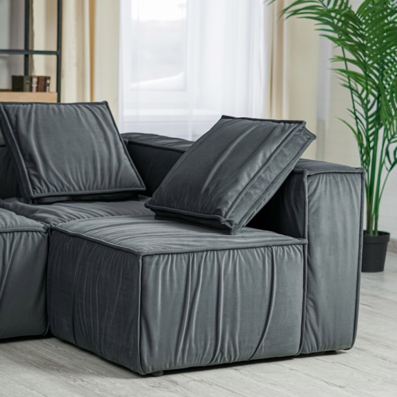 Фотография в интерьере товара Диван модульный Baff, велюр Selesta 22 от компании ChiedoCover.