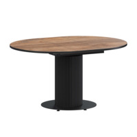 Фотография Стол раздвижной Амор 1000+300, дуб самдал, черный муар от производителя ChiedoCover, картинка продукции, реальное фото товара Настоящее фото товара Стол раздвижной Амор 1000+300, дуб самдал, черный муар, произведённого компанией ChiedoCover