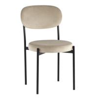 Настоящее фото товара Стул Бриф NEW велюр, бежевый, произведённого компанией ChiedoCover