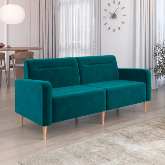 Диван Папилла, велюр, 182 см, изумрудный - фото 4