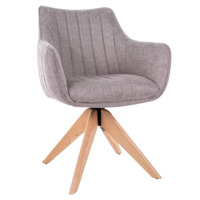 Настоящее фото товара Стул кухонный Gale, поворотный, серый, дуб, произведённого компанией ChiedoCover