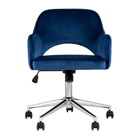 Кресло офисное Кларк велюр синий - фото 3