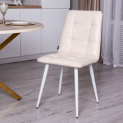 Фотография в интерьере товара Стул Olys, кожзам Марвелл крем, ножки металл 32*18 RAL 9003 муар от компании ChiedoCover.