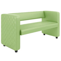 Настоящее фото товара Диван Тепал, экокожа, салатовый, произведённого компанией ChiedoCover