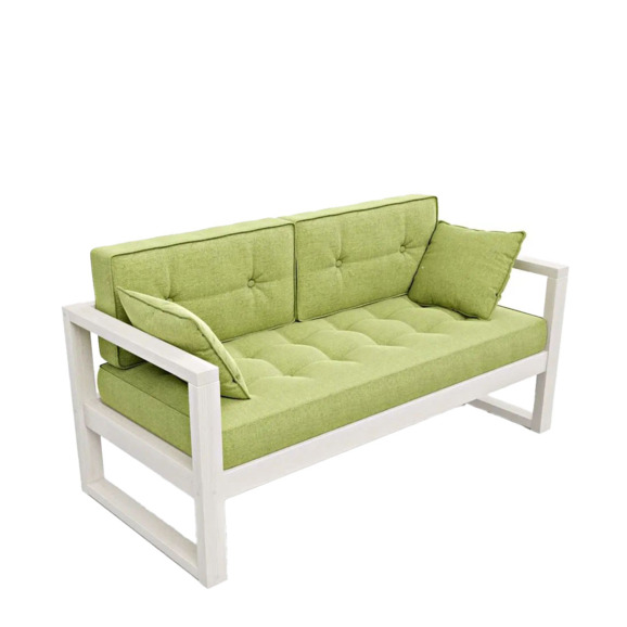 Диван Veene mini текстиль, беленый дуб green - фото 1