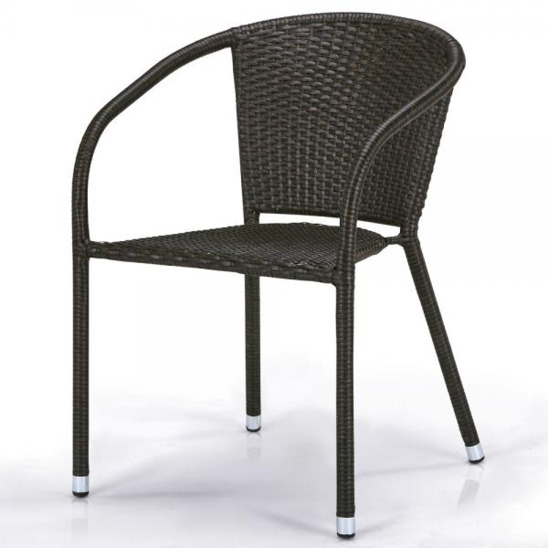 Плетеное кресло Бергамо, коричневый - фото 1