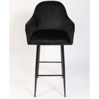 Фотография товара Кресло Сета, барные ножки, черный, велюр от компании ChiedoCover.