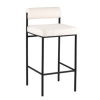 Настоящее фото товара Стул полубарный Балла букле, молочный, произведённого компанией ChiedoCover