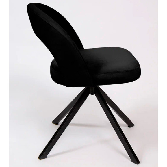 Стул Пиннате, пирамида, поворотный, черный, велюр - фото 3