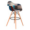 Настоящее фото товара  Кресло Eames DAW Барное Patchwork Blue, произведённого компанией ChiedoCover