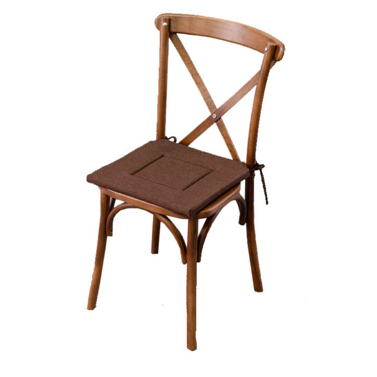 Подушка на стул 39х39, коричневый - фото 1