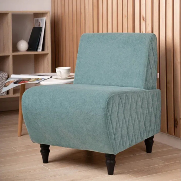 Кресло Лотик велюр, светло-зеленый - фото 5