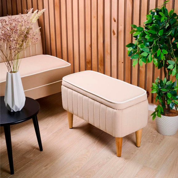 Банкетка Nootropic, с ящиком, бежевый - фото 3
