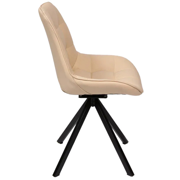 Стул Мускус, пирамида, кожа, бежевый, черный - фото 3