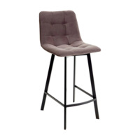 Настоящее фото товара Полубарный мягкий стул Chilli Q Square, графит велюр/ черный каркас, произведённого компанией ChiedoCover