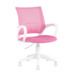 Кресло офисное TopChairs ST-BASIC-W серый, черное сиденье, крестовина пластик белый