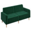 Настоящее фото товара Диван Папилла, велюр, 162 см, зеленый, произведённого компанией ChiedoCover