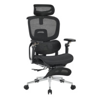 Настоящее фото товара Кресло офисное TopChairs Prodigy с оттоманкой, черный, произведённого компанией ChiedoCover