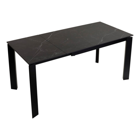 Стол Corner 120 матовый, BLACK MARBLE SINTERED STONE/ BLACK - фото 2