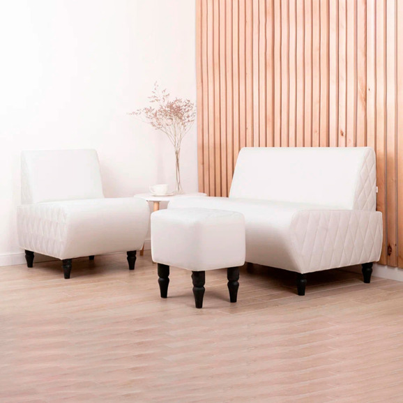 Пуф Лотик, экокожа, белый - фото 5