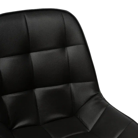 Стул Мускус, пирамида, кожа, черный, золотой - фото 5